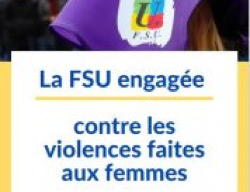 LA FSU ENGAGÉE POUR EN FINIR AVEC LA VIOLENCE FAITE AUX FEMMES