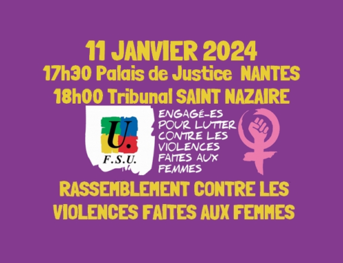 RASSEMBLEMENT CONTRE LES VIOLENCES SEXISTES ET SEXUELLES Jeudi 11/01/2024 NANTES-SAINT NAZAIRE