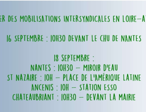 Le 16 et le 18 Septembre : Mobilisations intersyndicales